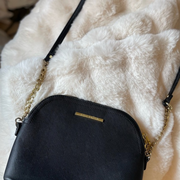Steve Madden Black Crossbody Bag with Gold Accents - Picture 2 of 3